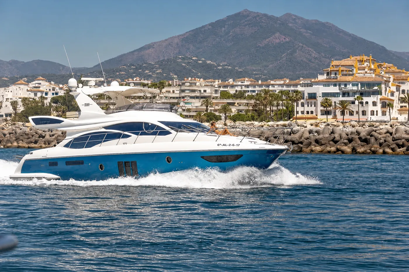 Azimut 58 — 19 mts charter yacht available in Marbella